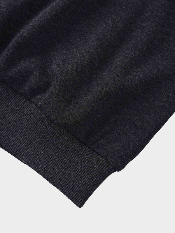Embossed Crown Sweatshirt-Dark Heathered Grey