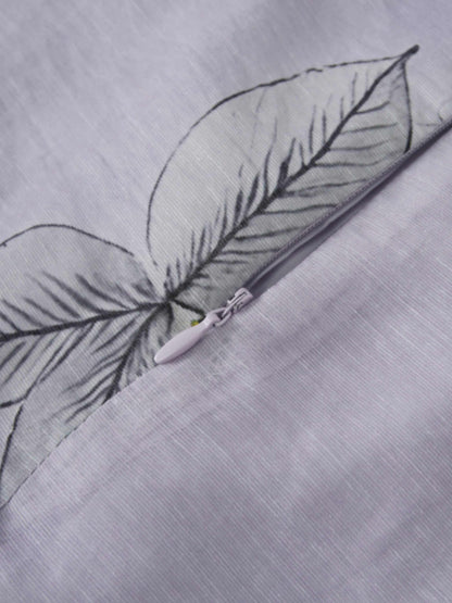 Braided Detail A-Line Skirt-Lavender Floral