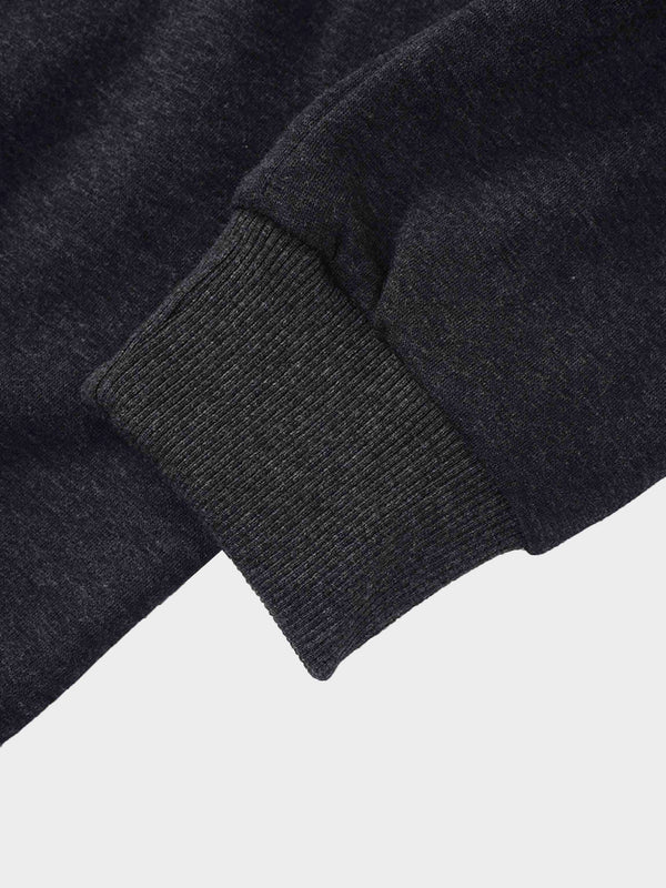 Embossed Crown Sweatshirt-Dark Heathered Grey
