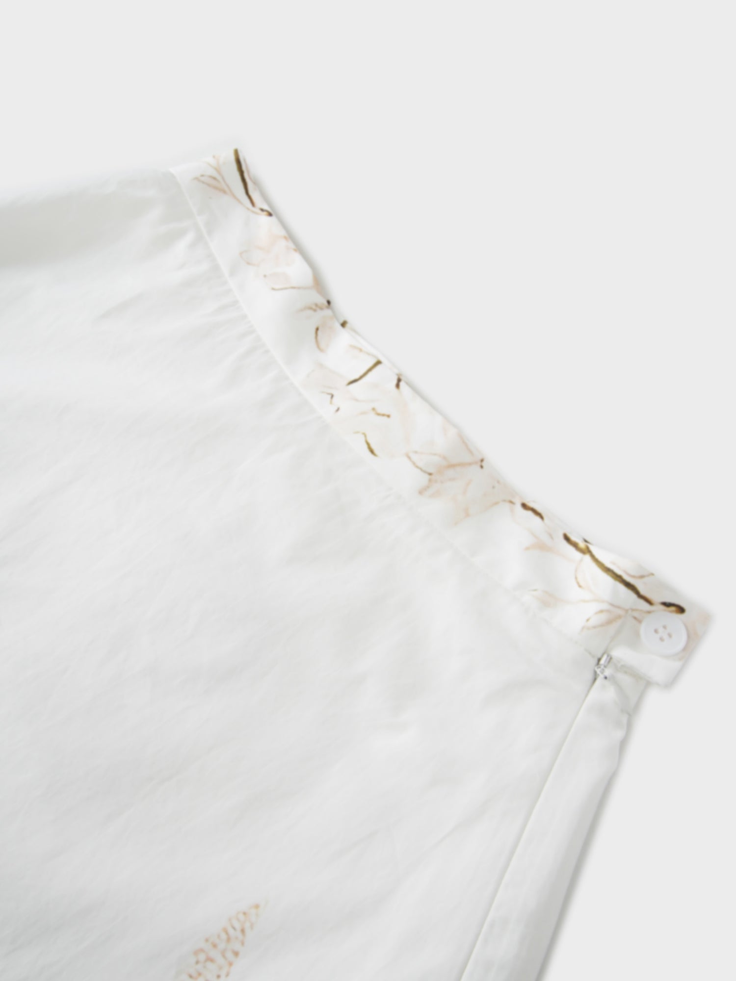 Floral Design Skirt-White