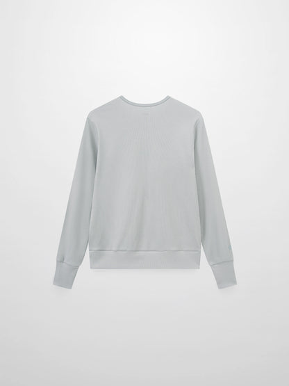 Ribbed Crew Bomber-Grey