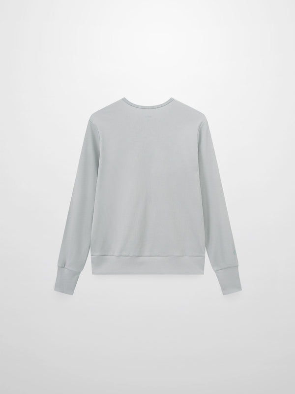 Ribbed Crew Bomber-Grey