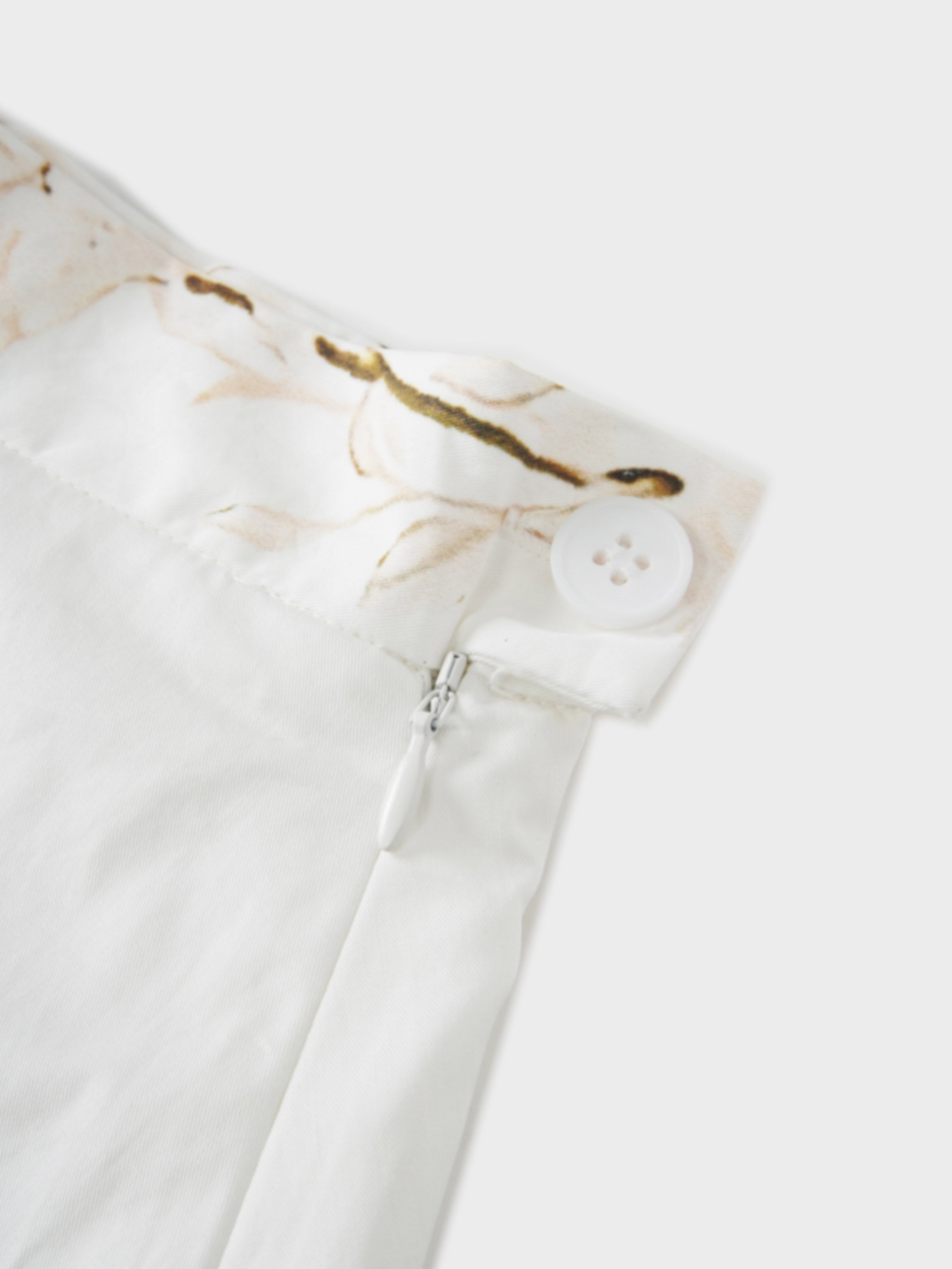 Floral Design Skirt-White