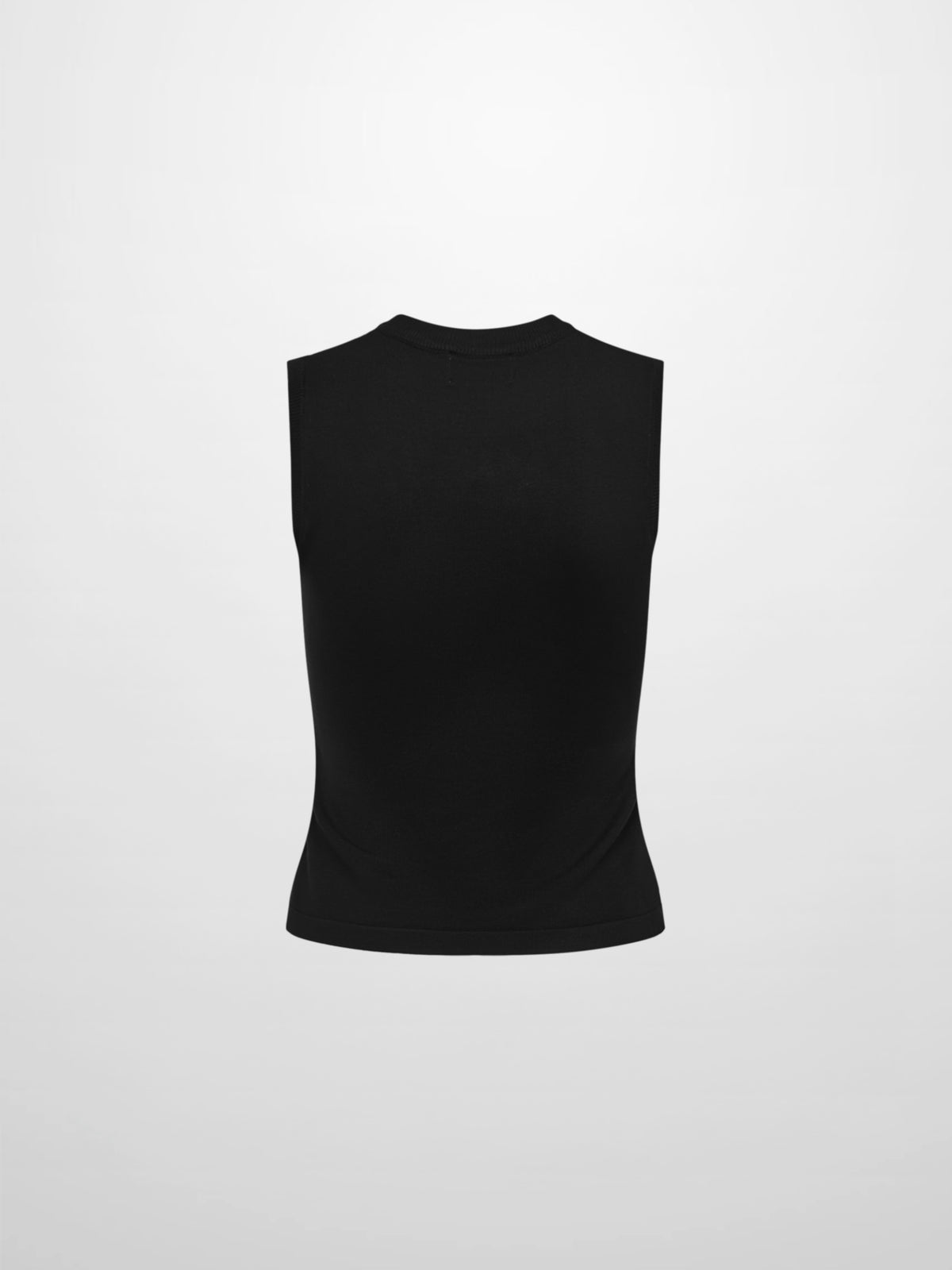 Sleeveless Basic Sweater - Black