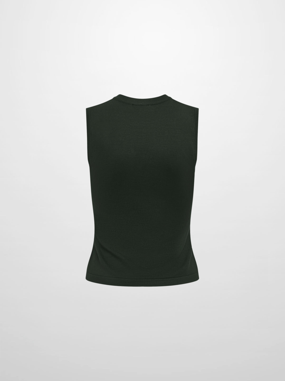 Sleeveless Basic Sweater - Green