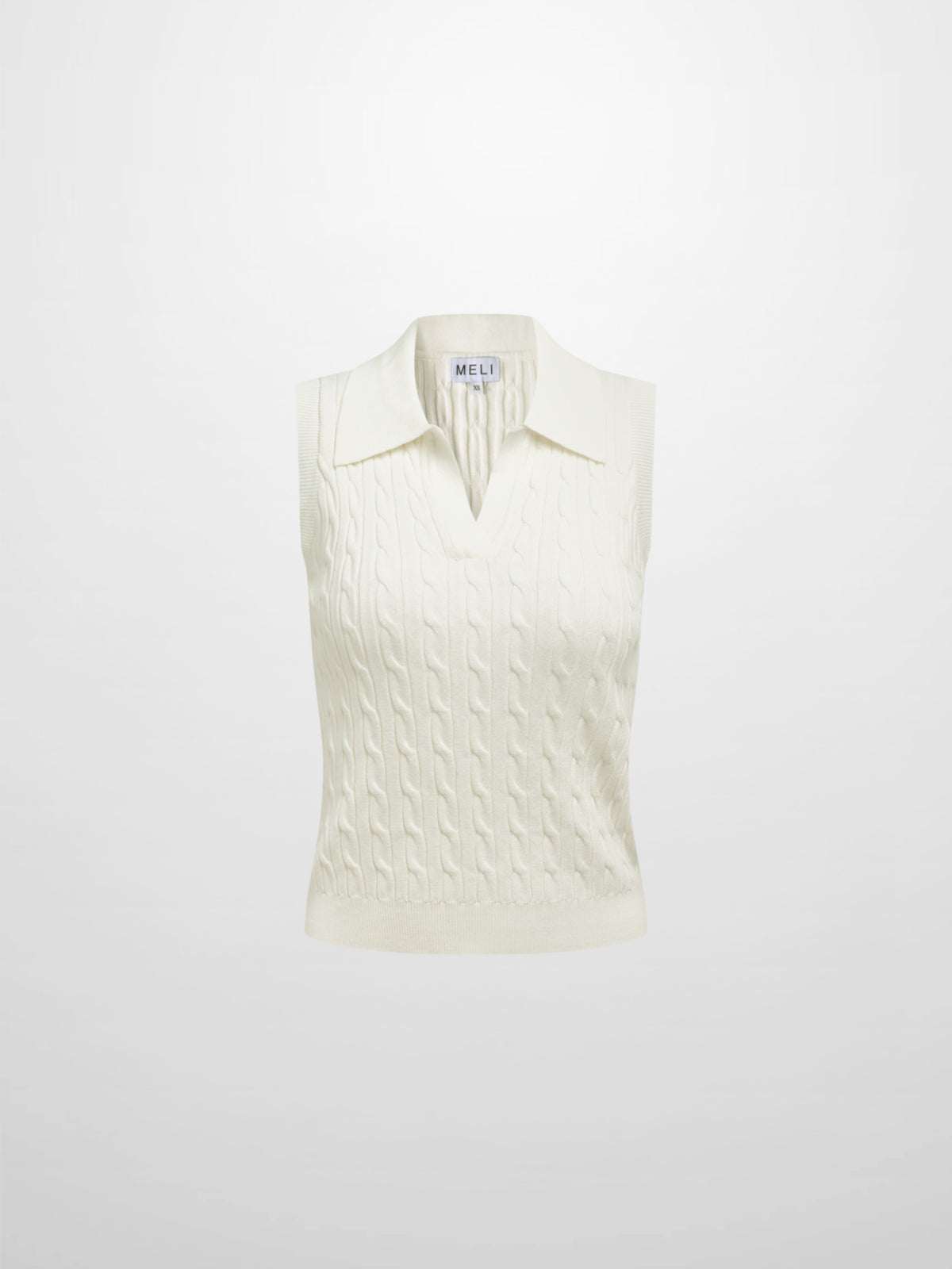 Cable Knit Vest - Cream