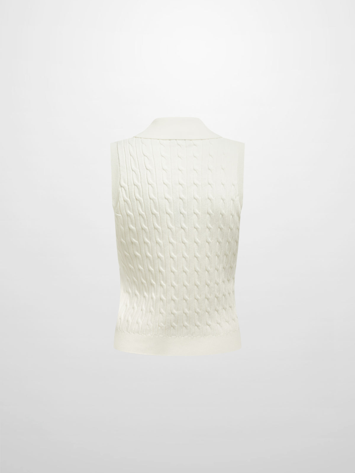 Cable Knit Vest - Cream