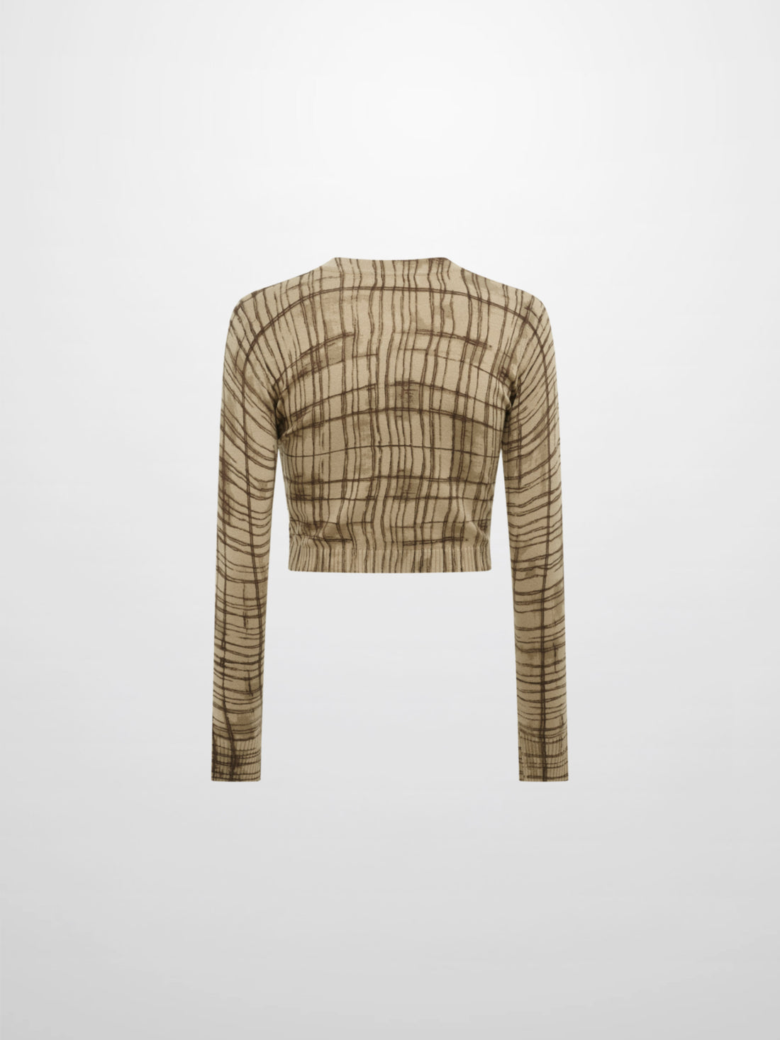 Printed Cardigan - Brown Sketch