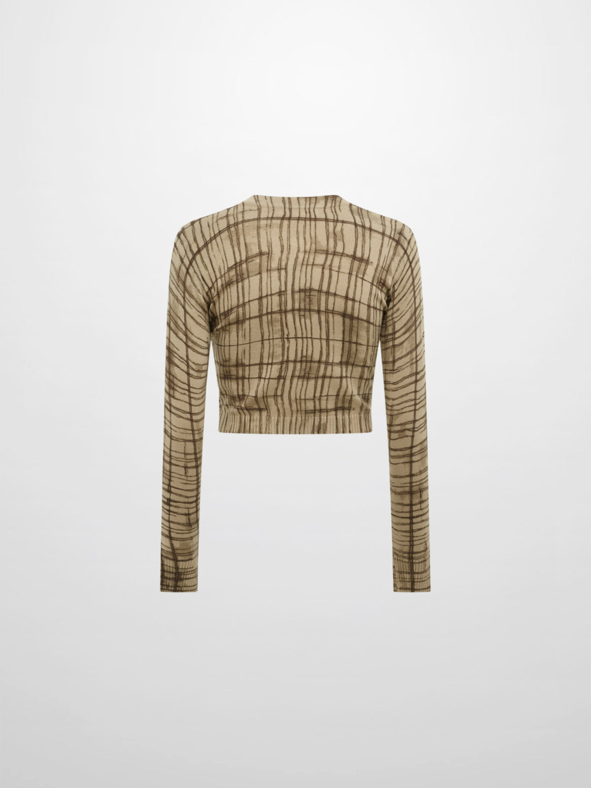 Printed Cardigan - Brown Sketch