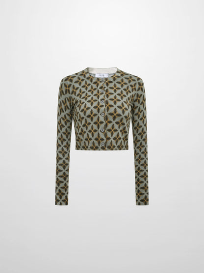 Printed Cardigan - Geo Diamond
