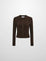 SILKKNIT PEPLUM SWEATER BROWN