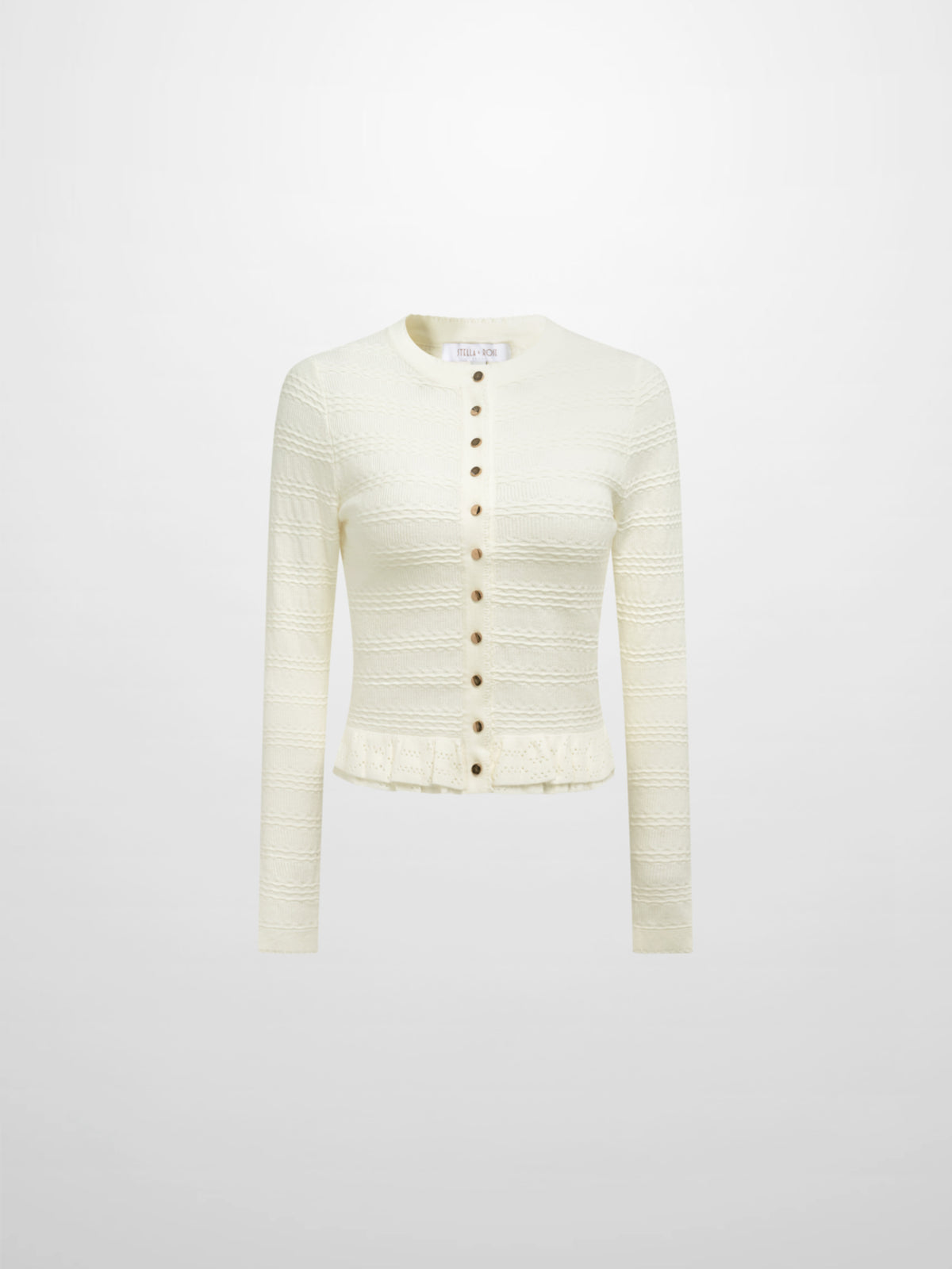 Peplum Cardigan - Cream