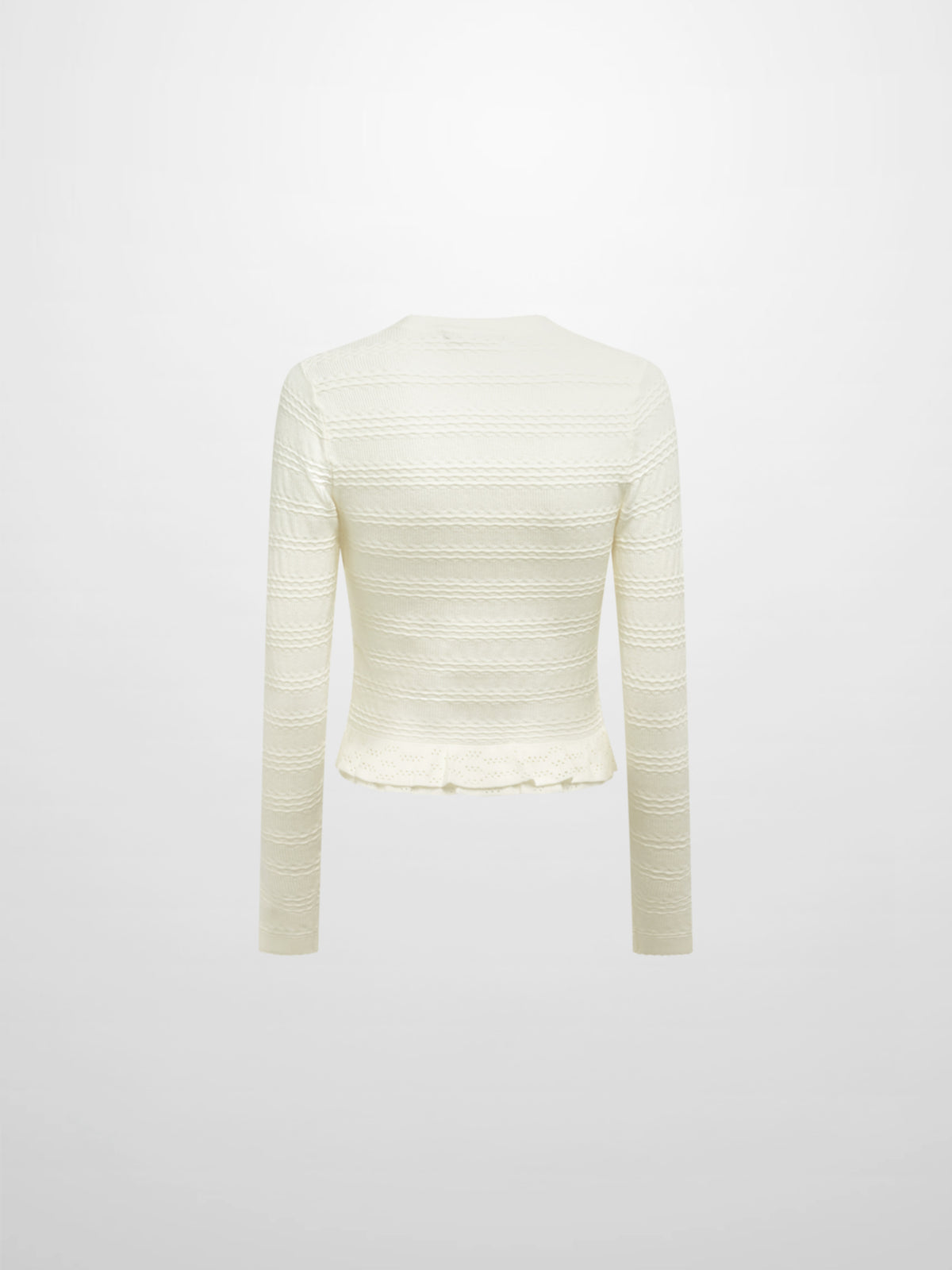 Peplum Cardigan - Cream