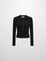 SILKKNIT PEPLUM SWEATER BLACK