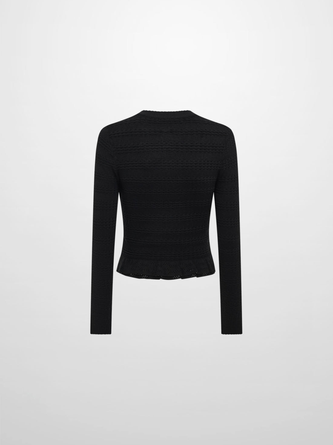 Peplum Cardigan - Black