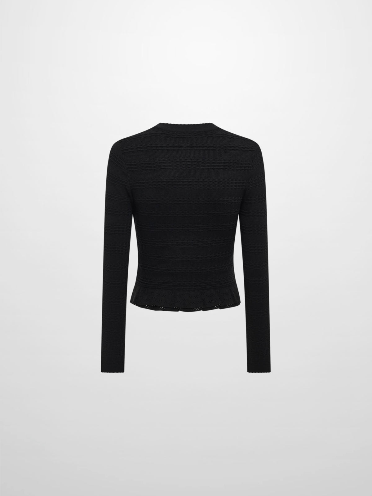 Peplum Cardigan - Black