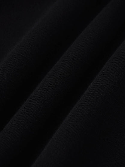 Striped High Neck Sweatshirt-Black/White