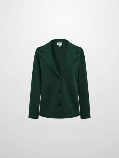 Knit Boxy Blazer - Green