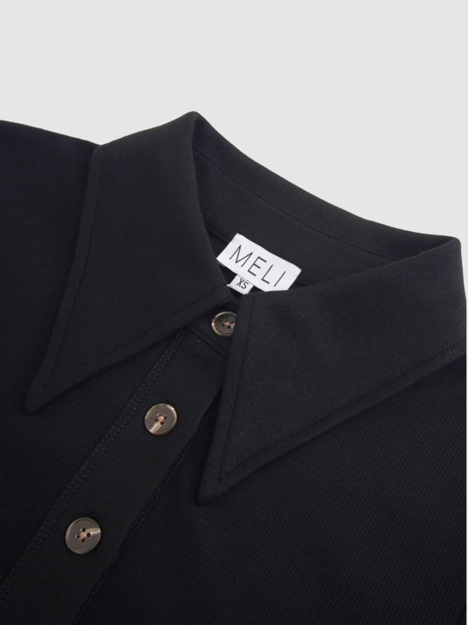 Ribbed Button Down Shirt-Black