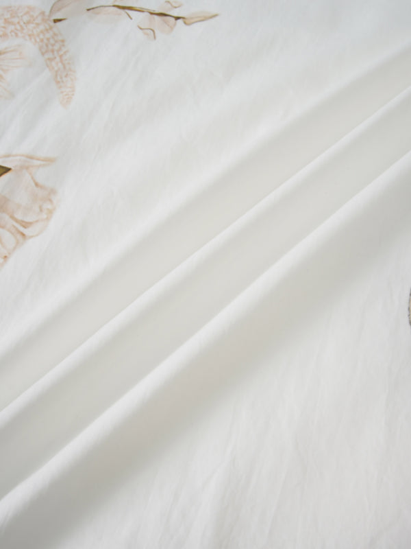 Floral Design Skirt-White