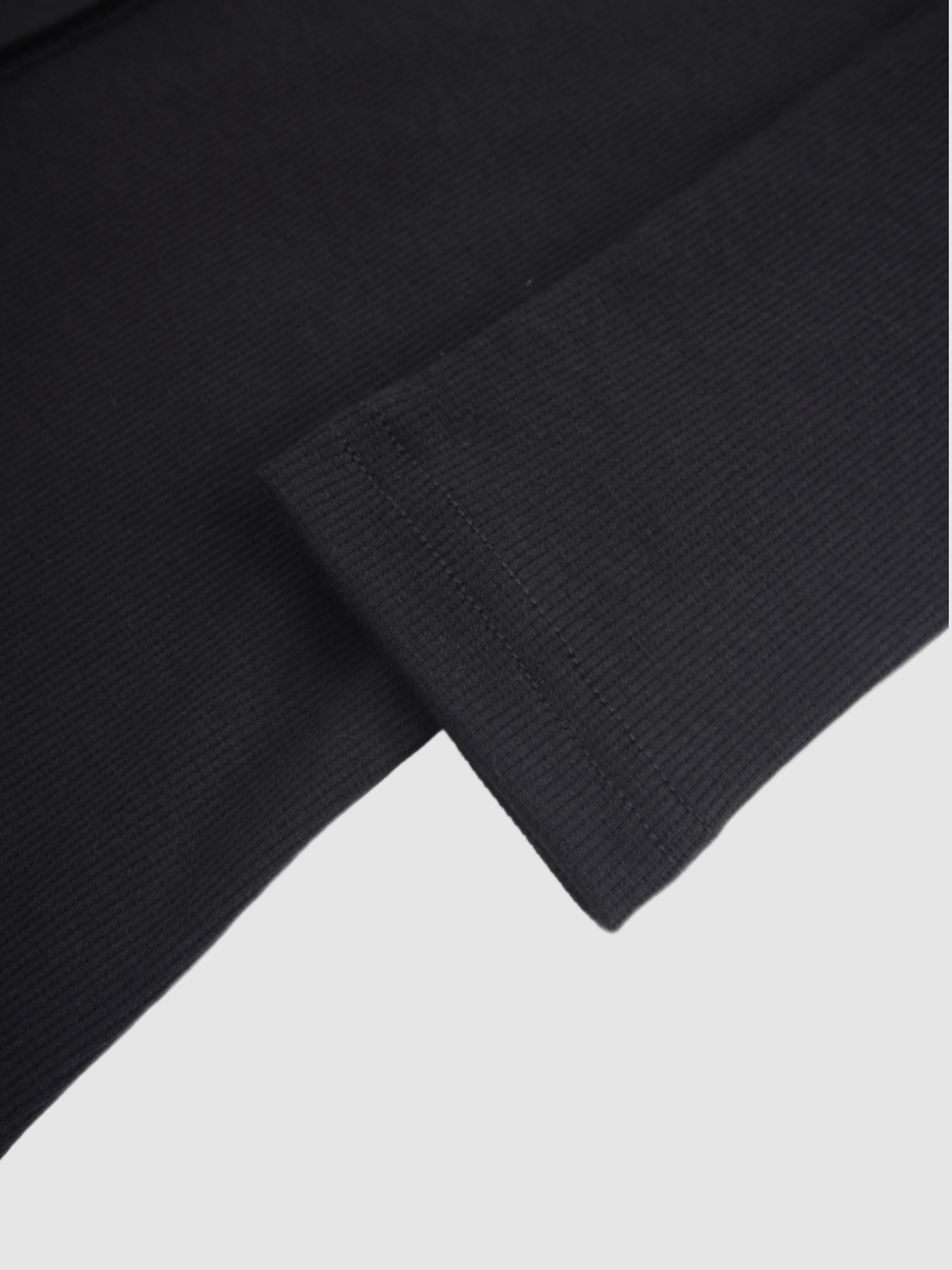 Ribbed Button Down Shirt-Black