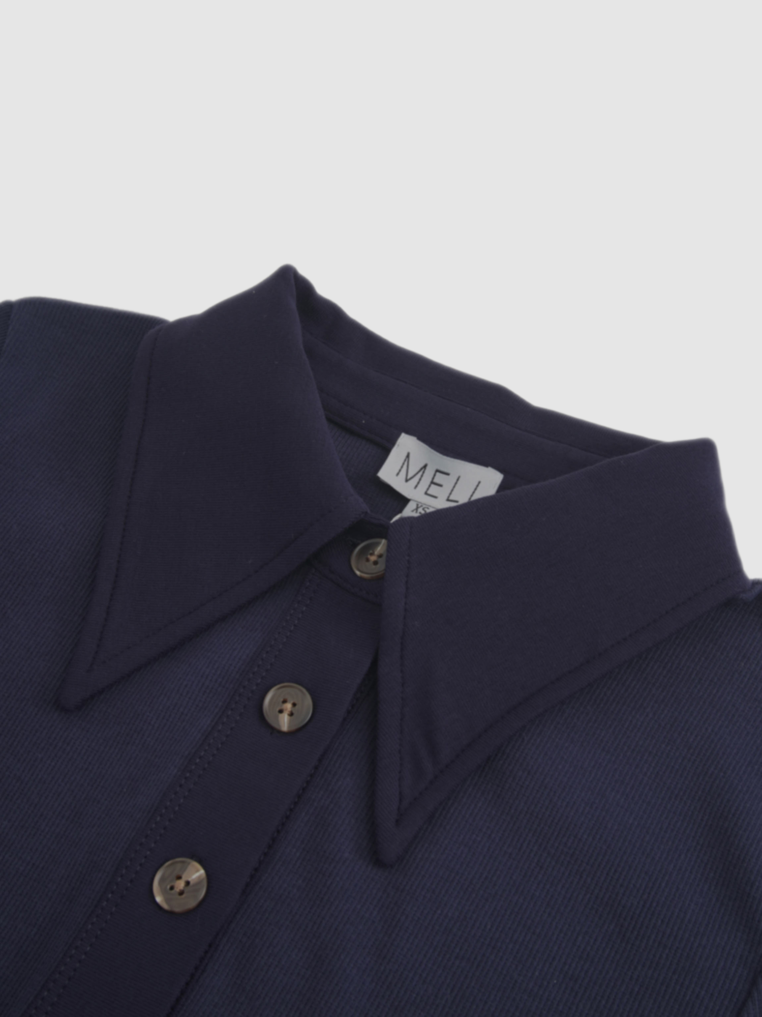 Ribbed Button Down Shirt-Navy