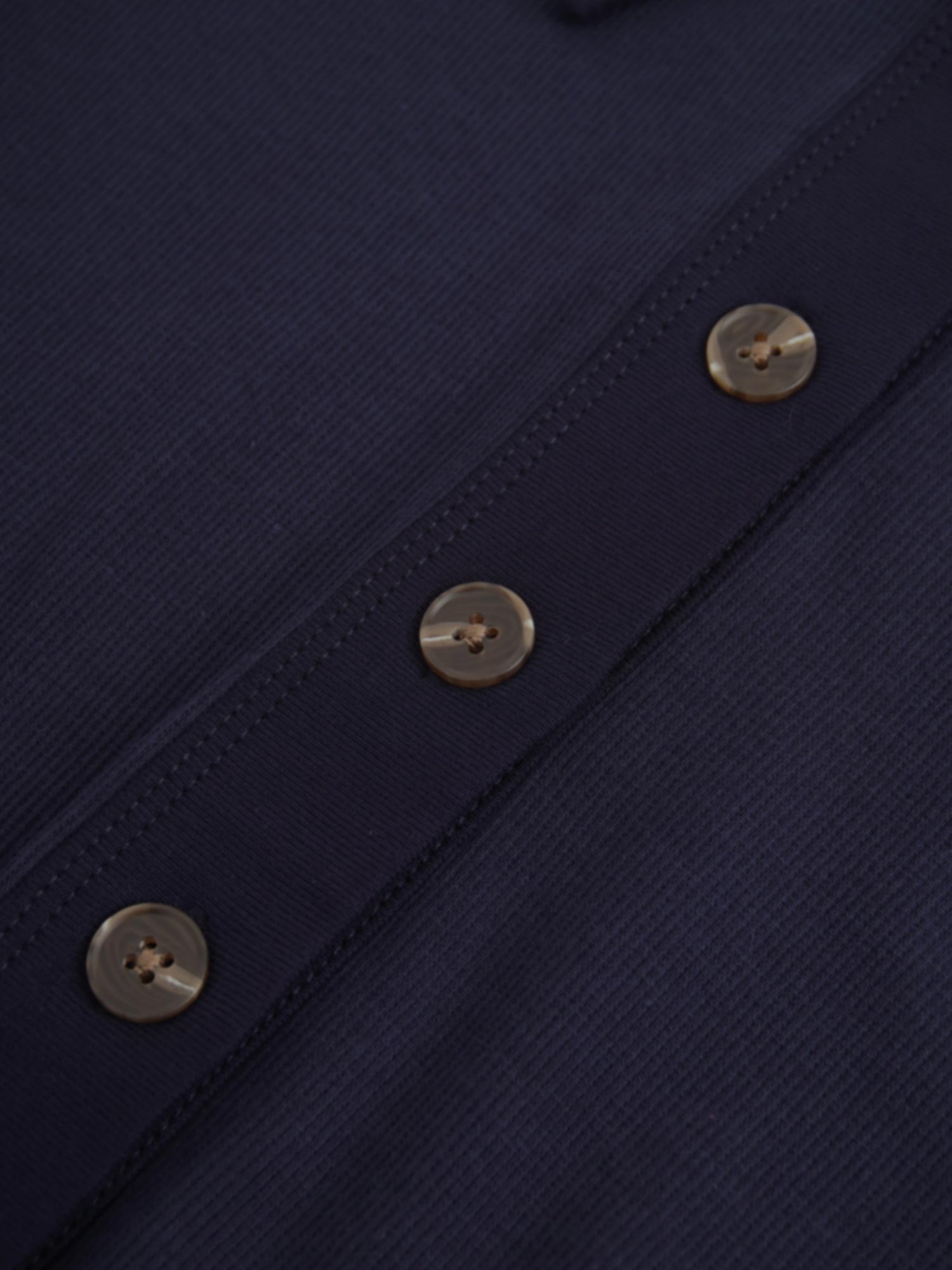 Ribbed Button Down Shirt-Navy
