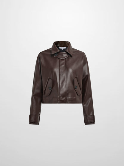 Swing Leather Jacket - Dark Brown