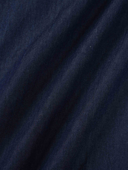 High Waist Drawstring Maternity Dress-Dark Denim