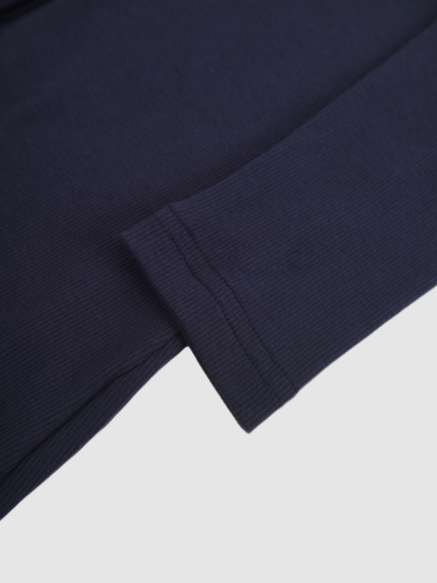 Ribbed Button Down Shirt-Navy