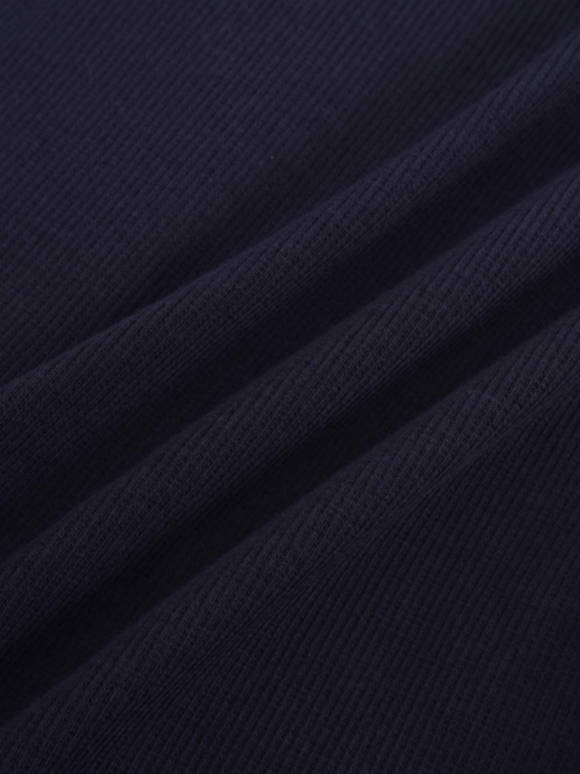 Ribbed Button Down Shirt-Navy