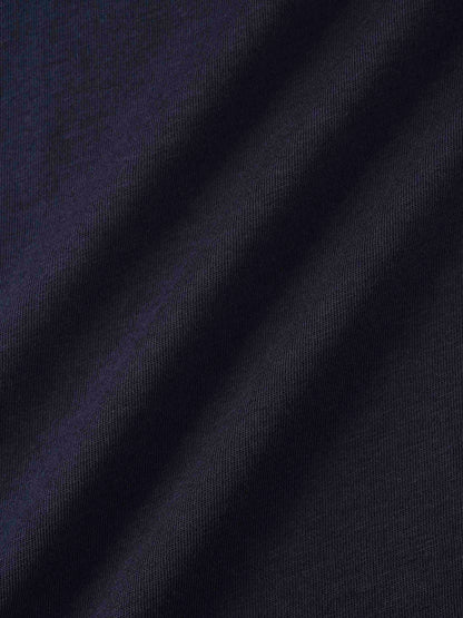 Pima Cotton Boxy Dolman Tee-Navy