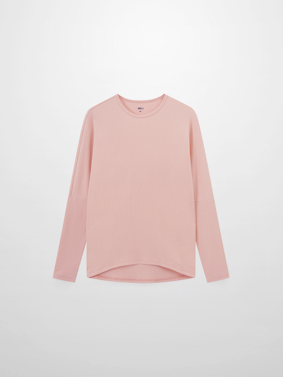 Crew Ribbed Dolman-Peachy Pink