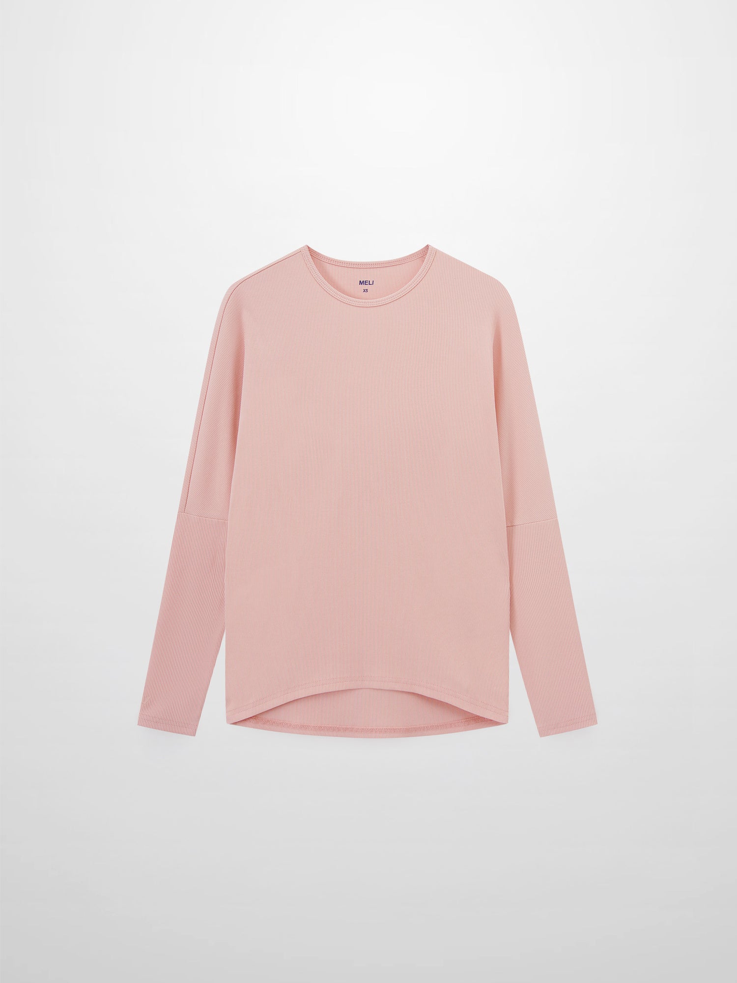 Crew Ribbed Dolman-Peachy Pink