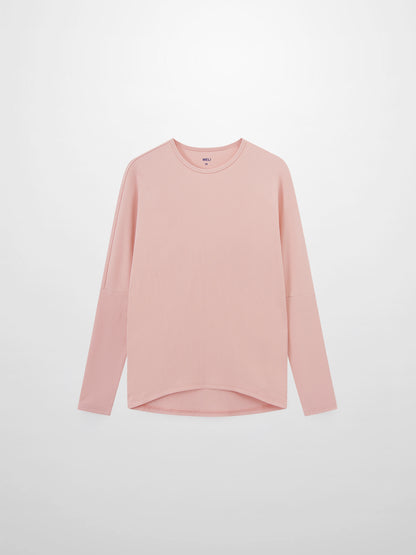 Crew Ribbed Dolman-Peachy Pink