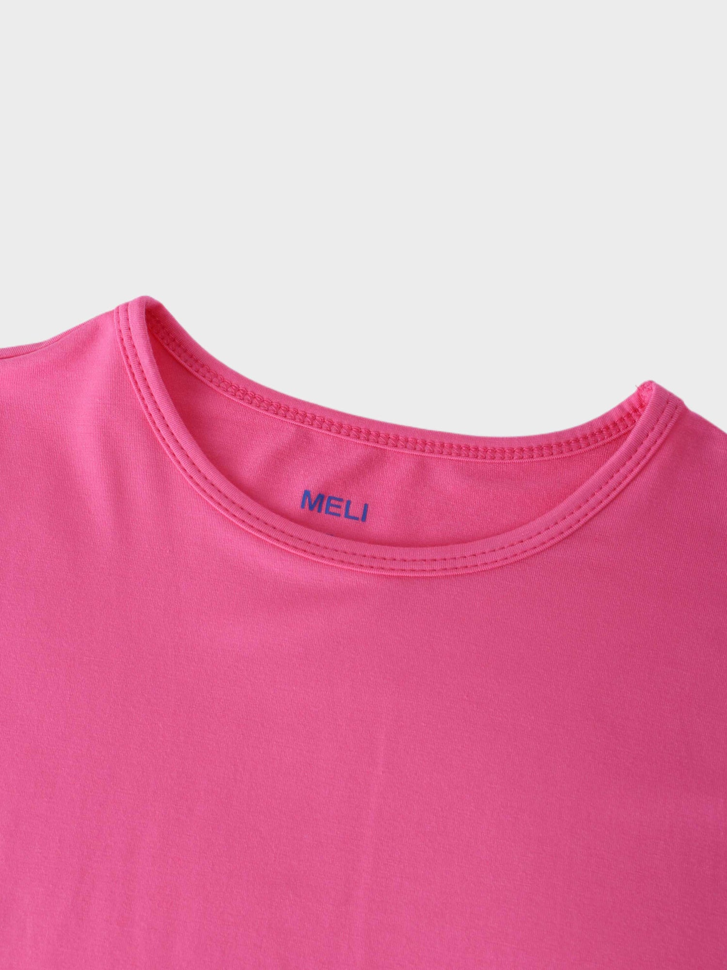 Camiseta con lazo cruzado-Rosa fuerte