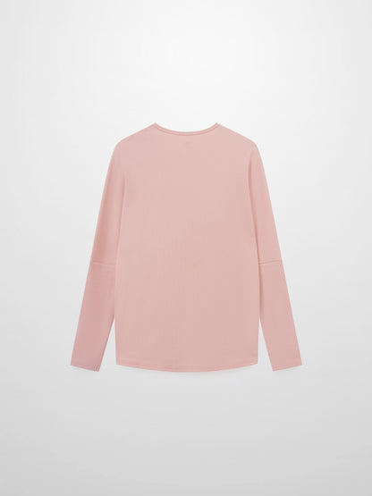 Crew Ribbed Dolman-Peachy Pink