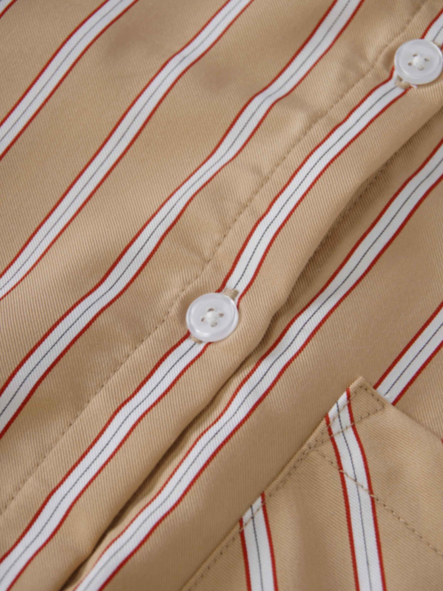 Oversized Shirtdress-Camel/White