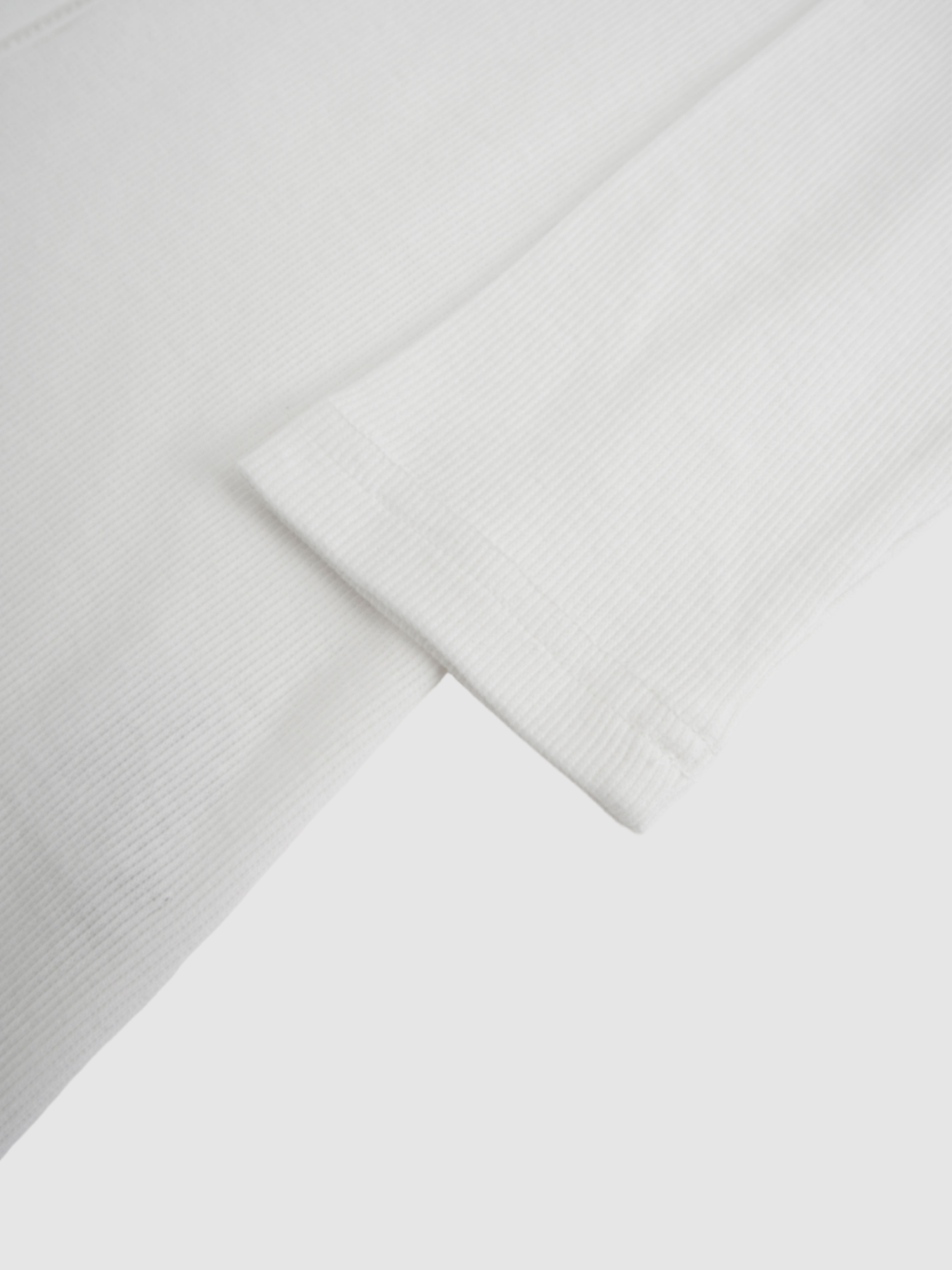 Ribbed Button Down Shirt-White