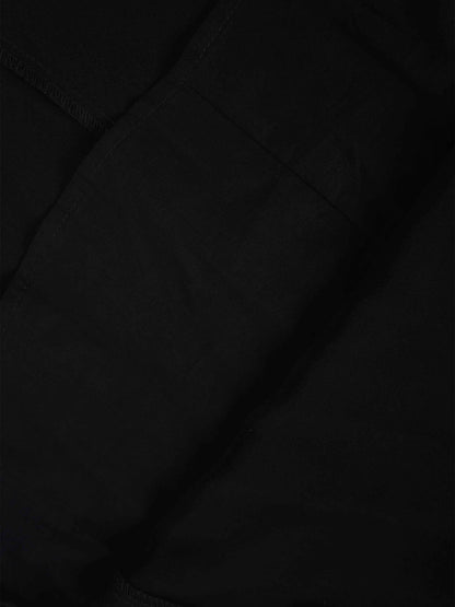High Waist Drawstring Maternity Dress-Black