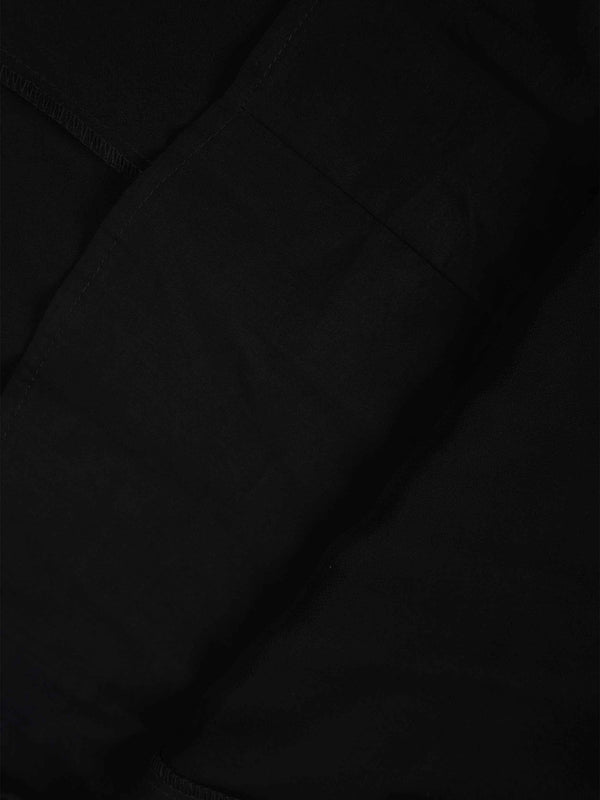 High Waist Drawstring Maternity Dress-Black