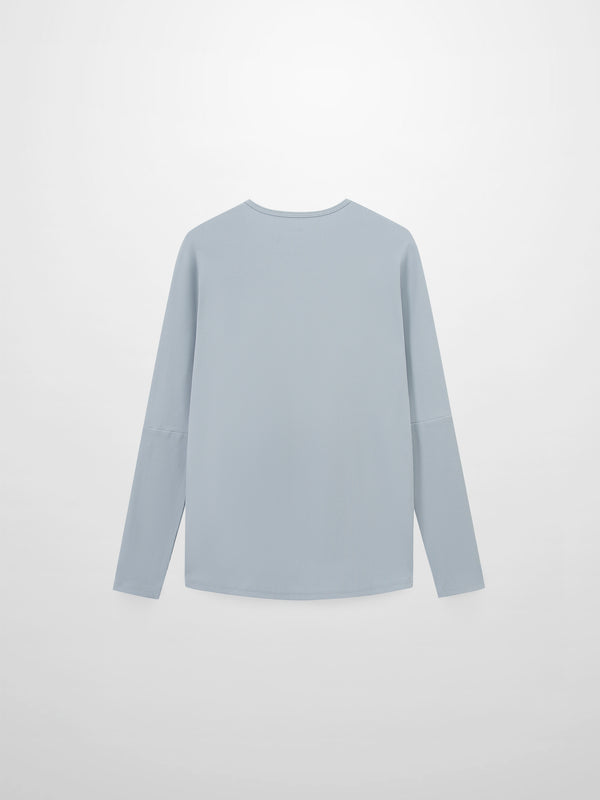 Crew Ribbed Dolman-Dusty Blue