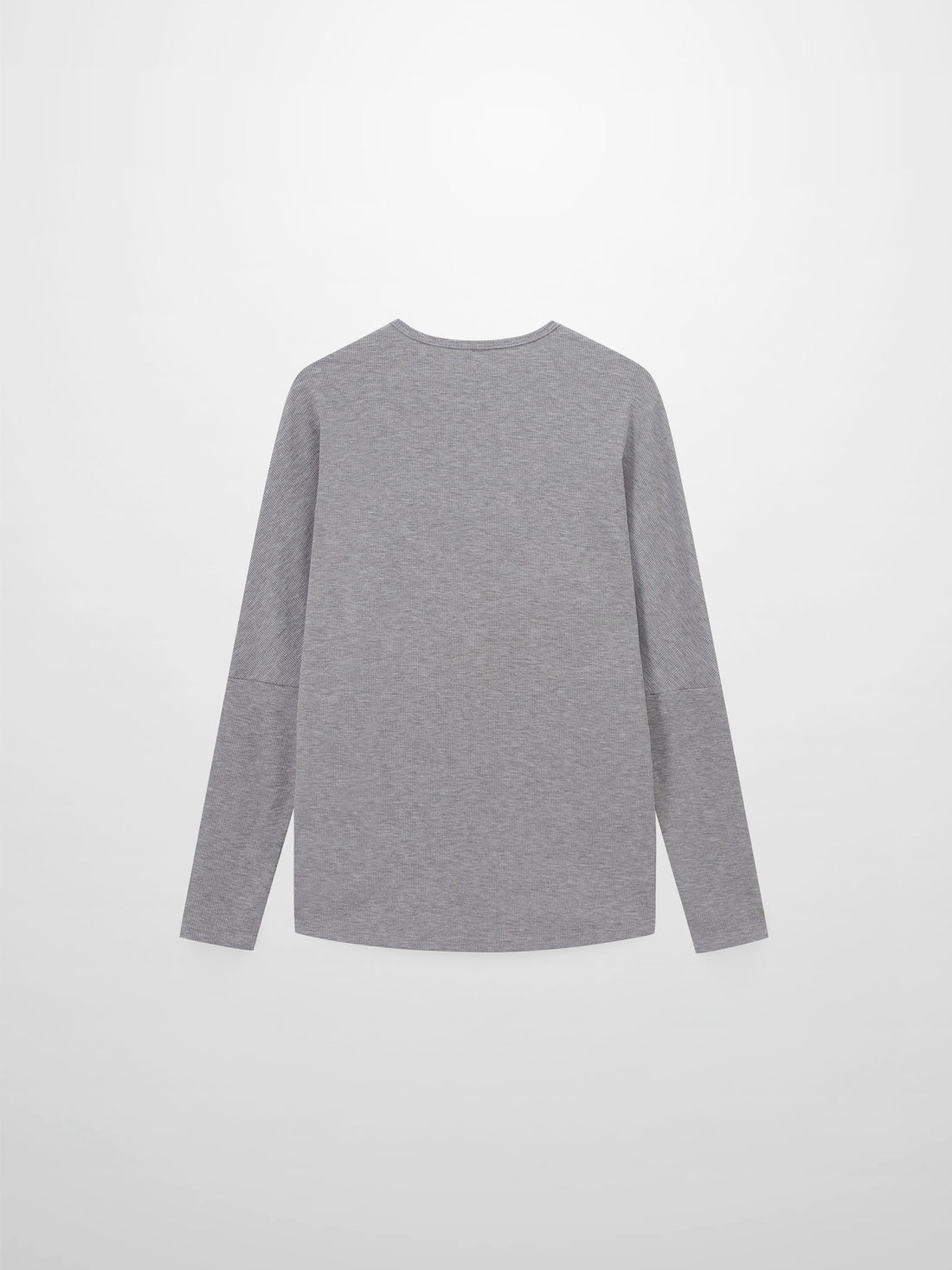 Crew Ribbed Dolman-Heathered Grey