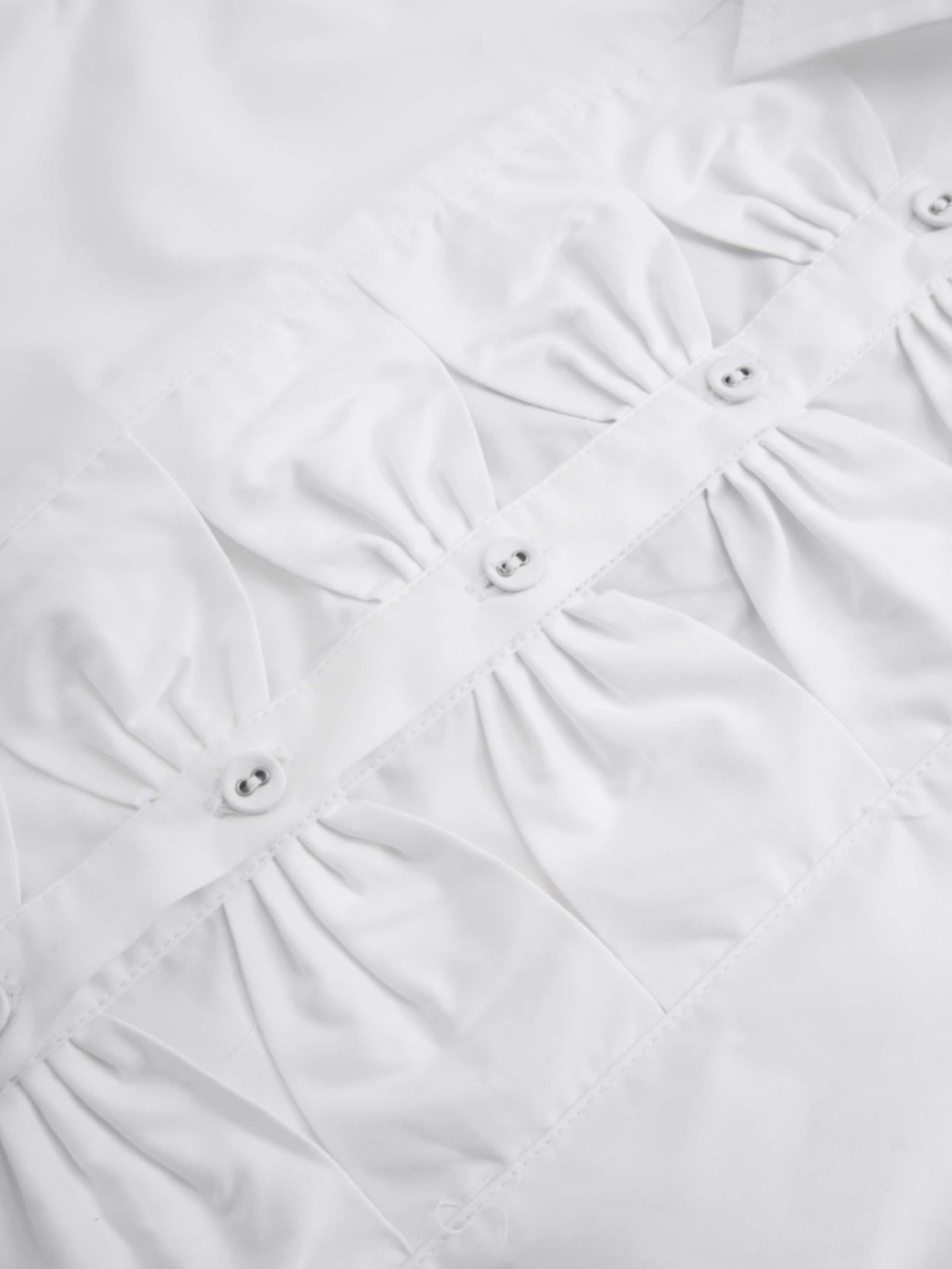 Bow Front Crop Blouse-White