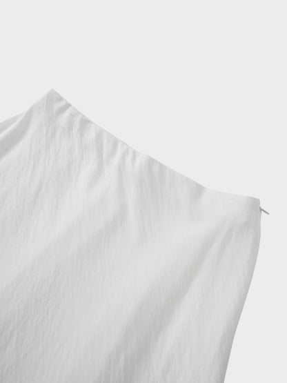 Crinkle Skirt 37"-White