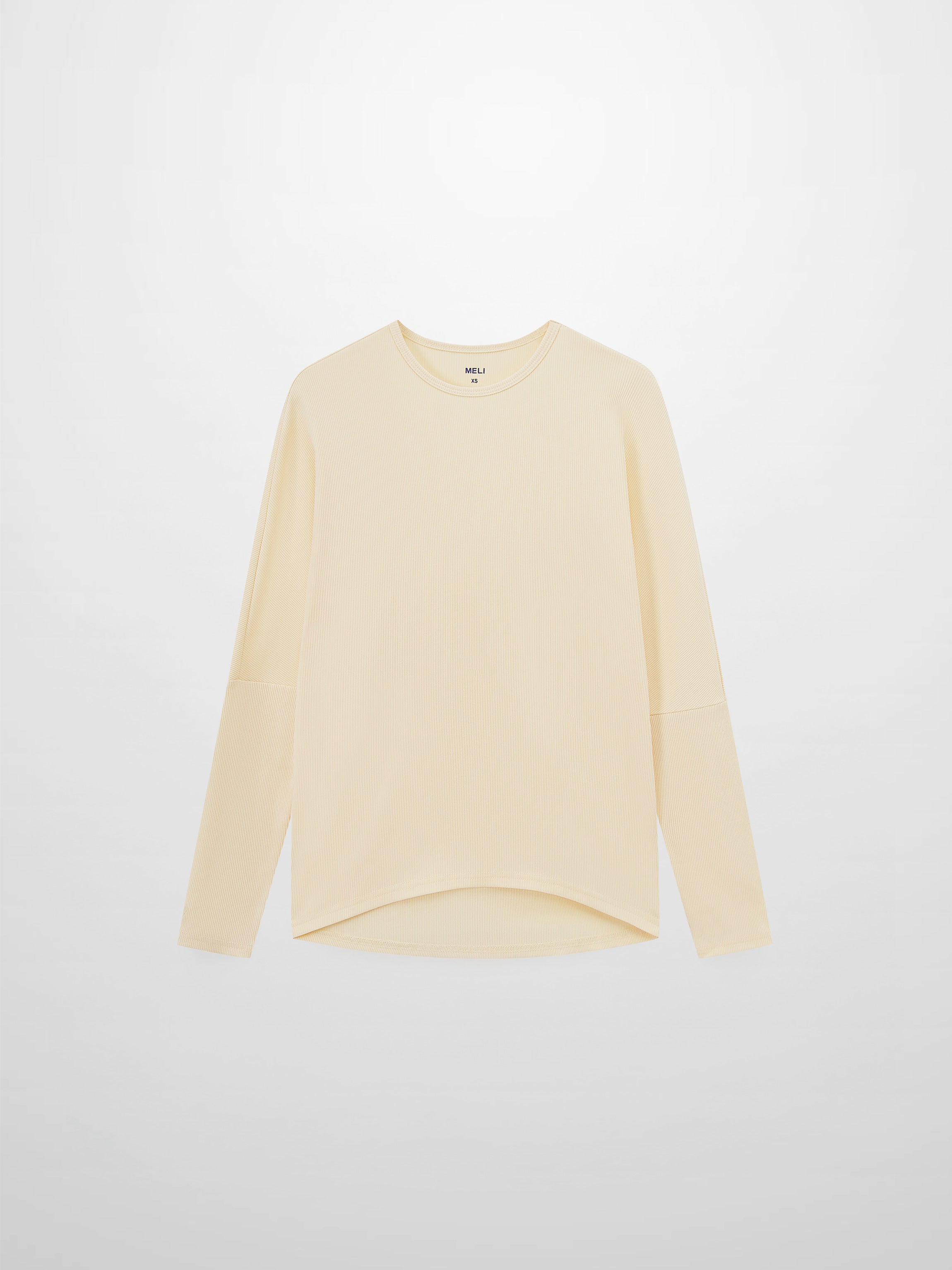 Crew Ribbed Dolman-Yellow