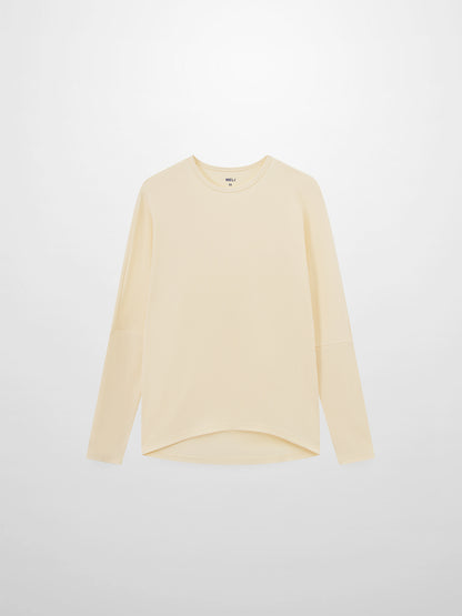 Crew Ribbed Dolman-Yellow