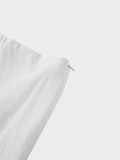 Crinkle Skirt 37"-White