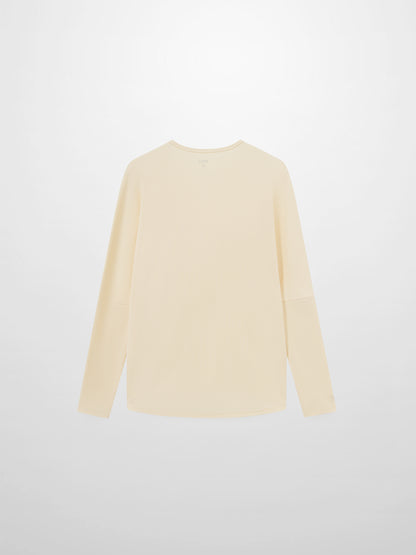 Crew Ribbed Dolman-Yellow
