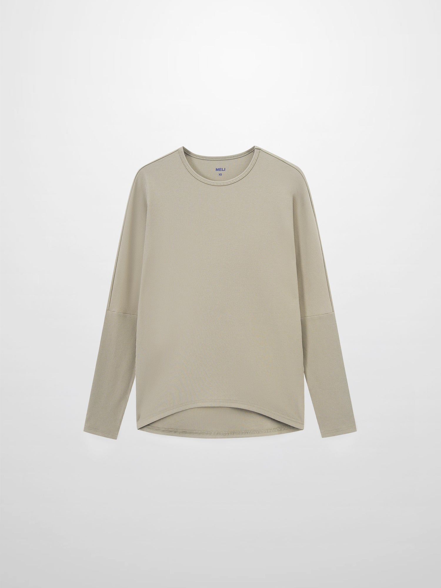 Crew Ribbed Dolman-Muted Olive